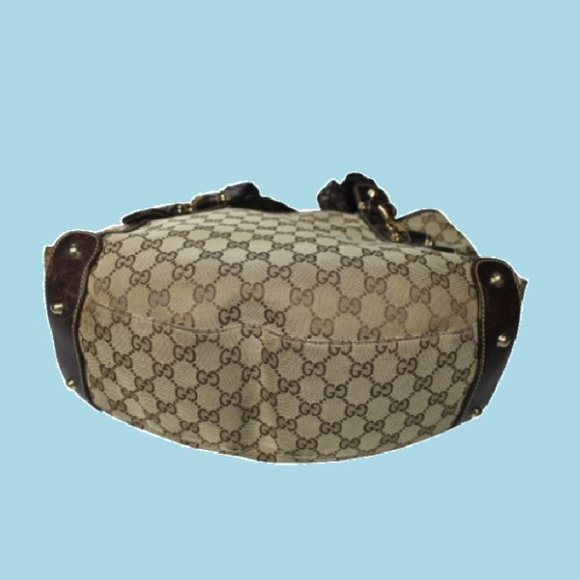 GUCCI Sukey Tote Handbag Bag Purse Guccissima Logo Italy Monogram Vintage Braid - Picture 6 of 12